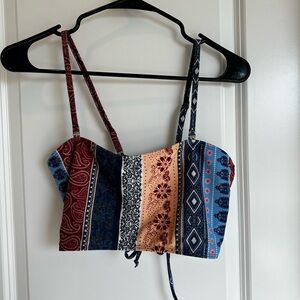 High-Waisted Aztec Multicolored bikini